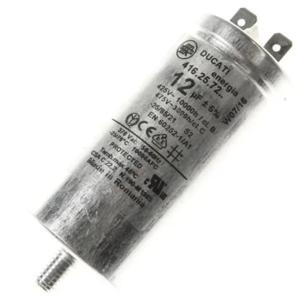 Rozběhový kondenzátor k sušičce prádla 12uF Ducati 416257229, Candy/Hoover 41041497