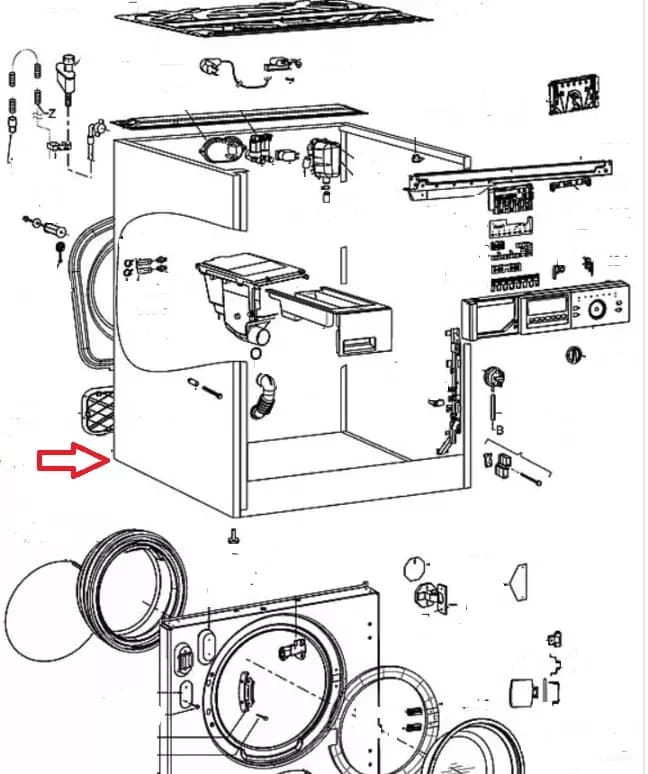 Skelet do praček Whirlpool Indesit 481075056231