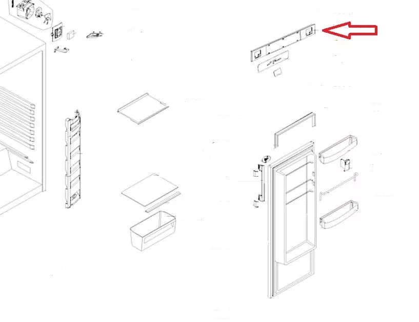 Ovládací panel chladniček Whirlpool Indesit – 481010503457