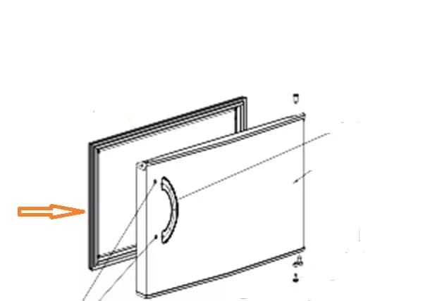 Těsnění dveří do mrazniček Gorenje Mora (638117)