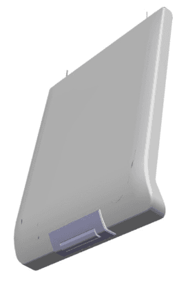 Kompletní dveře 495 x 400 mm / 49,5 x 40 cm do vrchem plněných praček AEG Electrolux Zanussi (140228206102)