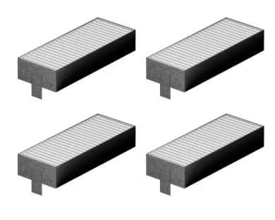Sada akustických filtrů HEZ9VEDU0 (17004801) – 4 ks, Ø 194 mm pro ventilační varné desky Bosch/Siemens