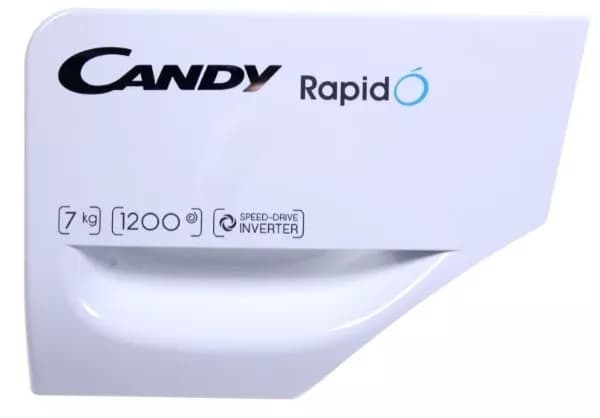 Čelo násypky pracích prostředků do praček Candy Hoover