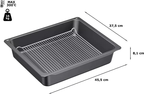 HZ633070 Profesionální pánev 455 x 375 x 81 mm / 45,5 x 37,5 x 8,1 cm do trouby Bosch Siemens (00577507)