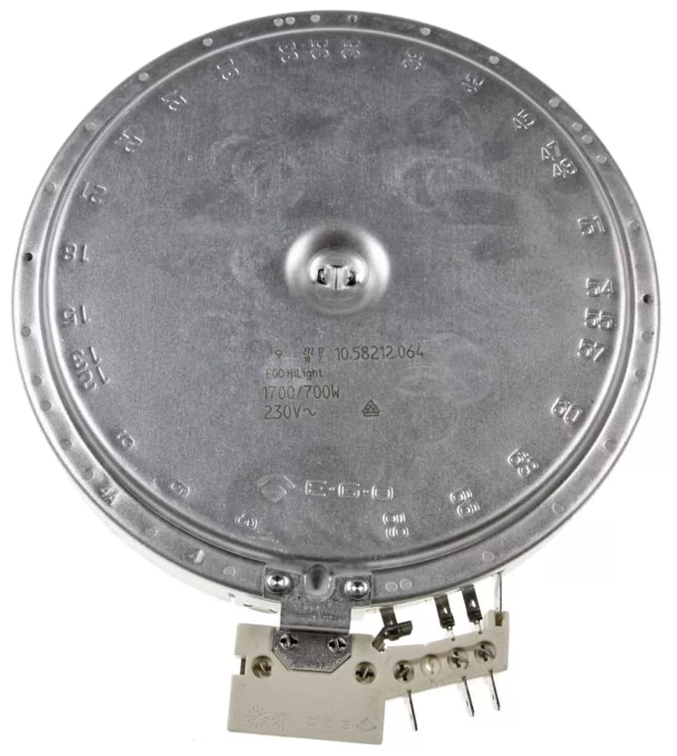 Plotna keramická dvojzóna, 200 mm / 1700 W a 130 mm / 700 W do varných desek AEG Electrolux Zanussi (140057327011)
